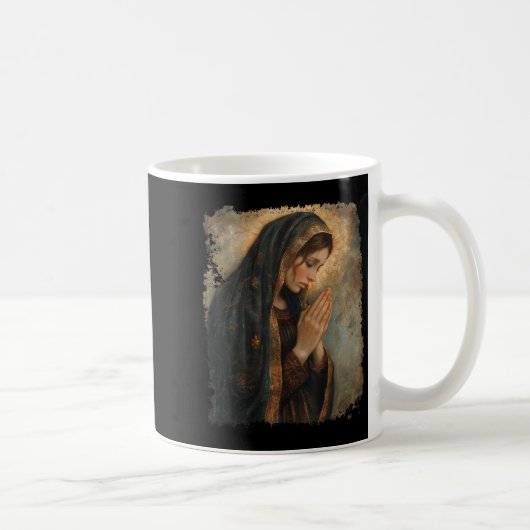 Heilige Maria betende Mutter Jesu Kaffeetasse (Rechts)