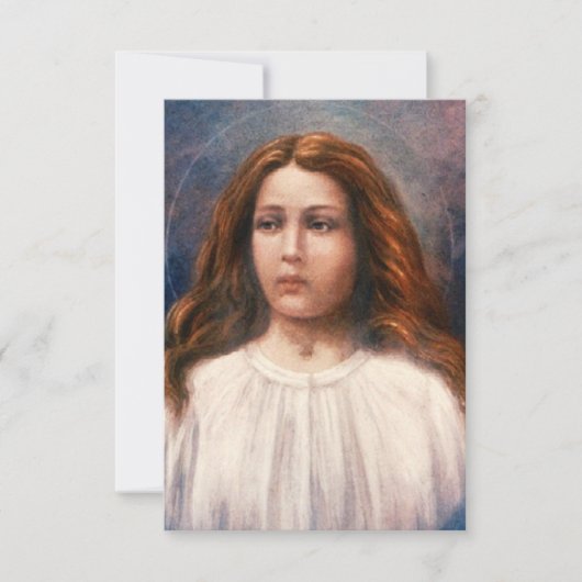 Heilige Maria Goretti Andachtsbildchen Dankeskarte (Vorderseite)