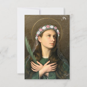 Heilige Maria Goretti Leuchtende Zeugin Heilige Ka Dankeskarte
