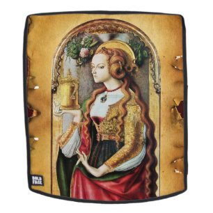 HEILIGE MARIA MAGDALENA Braunes Pergament Rucksack