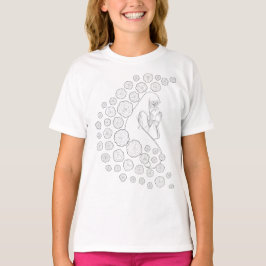 Heilige Maria mit Rose - schwarz-weiß - T-Shirt