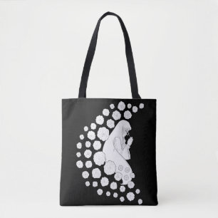 Heilige Maria mit Rose - schwarz-weiß - Tasche