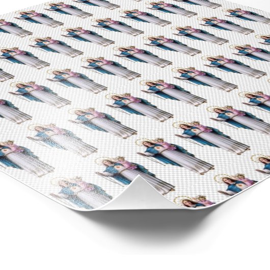 Heilige Maria, Mutter Jesu, Mutter Gottes, heilige Fotodruck (Ecke)