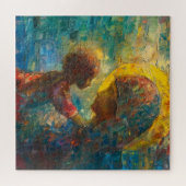 Heilige Maria und Jesus Expressionismus Puzzle (Horizontal)