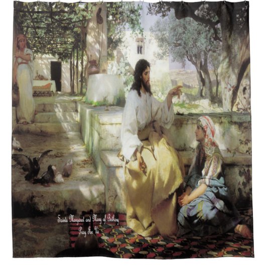 Heilige Martha und Maria von Bethany Duschvorhang (Vorderseite)