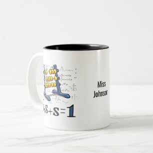 Heilige Mathe! Personalisiertes zeitloses, farbige Zweifarbige Tasse