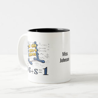 Heilige Mathe! Personalisiertes zeitloses, farbige Zweifarbige Tasse