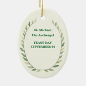 Heilige Michael der Erzengel Katholik Keramik Ornament (Hinten)