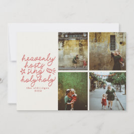 Heilige moderne religiöse Weihnachtsfotokarte Einladung