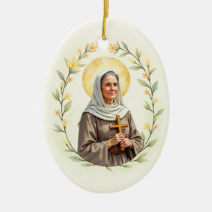 Heilige Monica Gottes Frieden und Segen Schrift Keramik Ornament