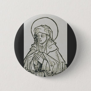 Heilige Monika mittelalterliche minimalistische Li Button