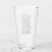 Heilige Monika mittelalterliche minimalistische Li Glas (Rückseite)