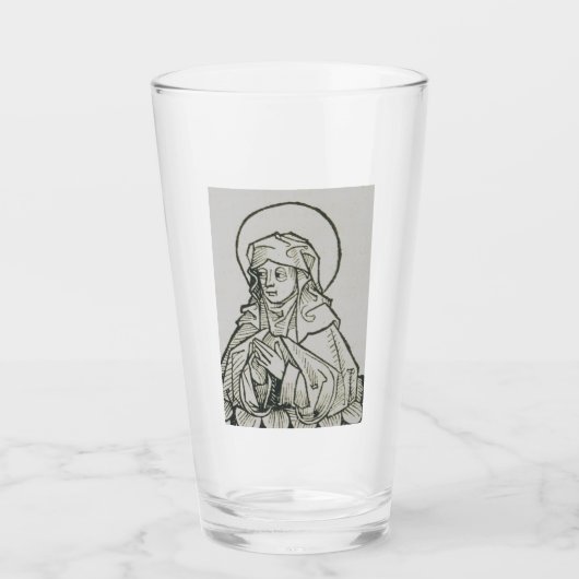 Heilige Monika mittelalterliche minimalistische Li Glas (Vorderseite)