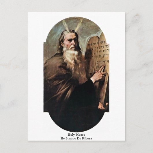 Heilige Moses von Jusepe de Ribera Postkarte (Vorderseite)