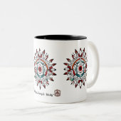 "Heilige Muster" Zweifarbige Tasse (VorderseiteRechts)