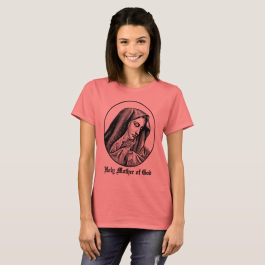 Heilige Mutter Gottes Gewohnter T - Shirt (Vorne ganz)