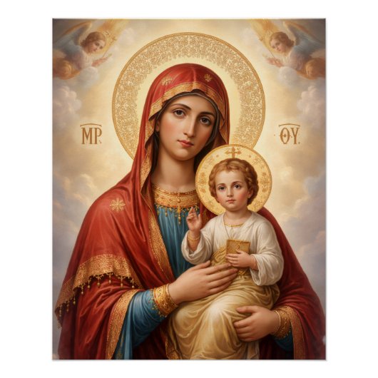 Heilige Mutter Gottes Göttliche Liebe & Schutz´10 Poster (Vorderseite)