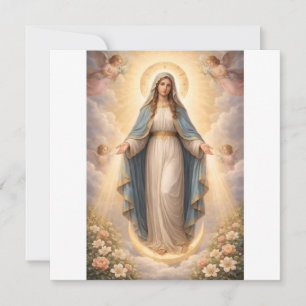 Heilige Mutter Gottes Göttliche Liebe & Schutz´11 Feiertagskarte