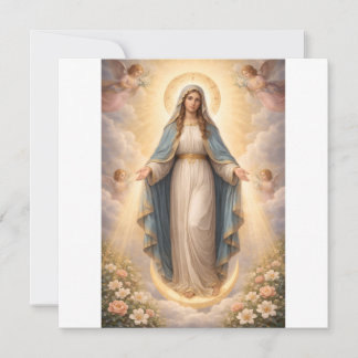 Heilige Mutter Gottes Göttliche Liebe & Schutz´11 Feiertagskarte