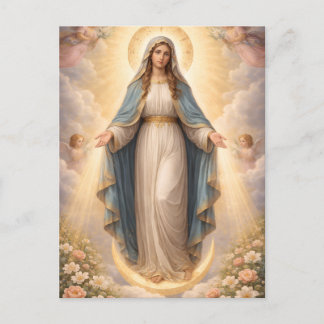 Heilige Mutter Gottes Göttliche Liebe & Schutz´11 Feiertagspostkarte