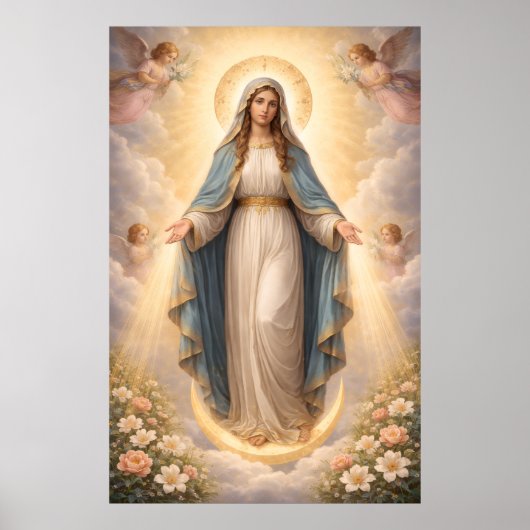 Heilige Mutter Gottes Göttliche Liebe & Schutz´11 Poster (Vorne)