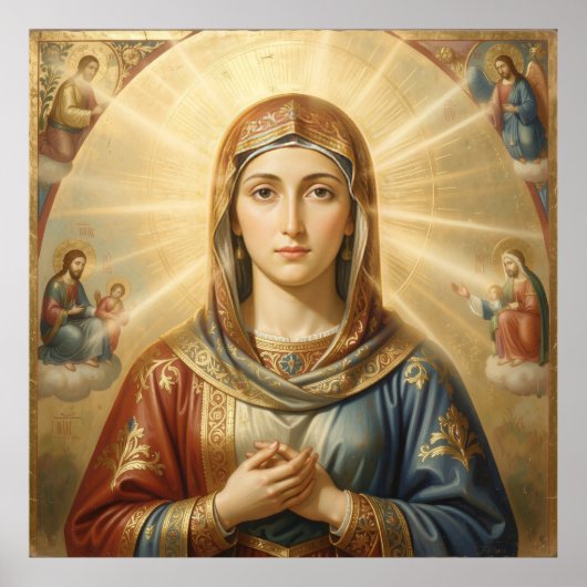 Heilige Mutter Gottes – Göttliche Liebe & Schutz´8 Poster (Vorne)