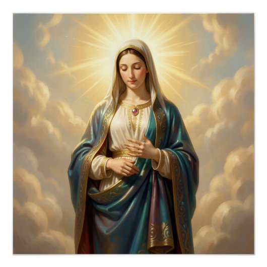Heilige Mutter Gottes – Göttliche Liebe & Schutz´9 Poster (Vorderseite)