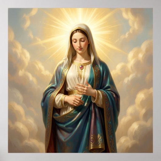 Heilige Mutter Gottes – Göttliche Liebe & Schutz´9 Poster (Vorne)