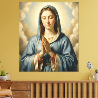 Heilige Mutter Gottes – Göttliche Liebe & Schutz Leinwanddruck