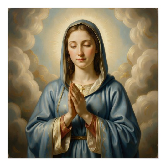 Heilige Mutter Gottes – Göttliche Liebe & Schutz Poster (Vorderseite)