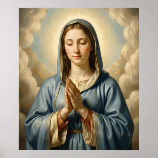 Heilige Mutter Gottes – Göttliche Liebe & Schutz Poster (Vorne)