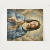 Heilige Mutter Gottes – Göttliche Liebe & Schutz Wandteppich (Vorderseite (Horizontal))