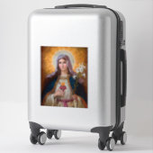 Heilige Mutter Maria Unbeflecktes Herz, St. Maria, Aufkleber (Koffer)