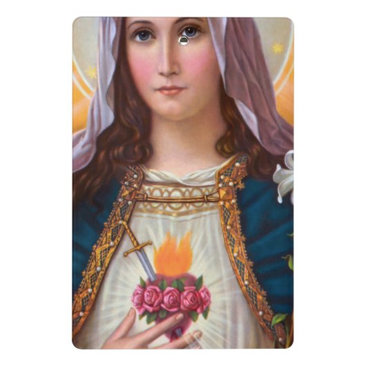 Heilige Mutter Maria Unbeflecktes Herz, St. Maria, Mini Klemmbrett (Rückseite)