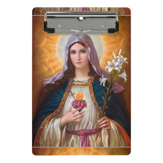 Heilige Mutter Maria Unbeflecktes Herz, St. Maria, Mini Klemmbrett (Vorderseite)