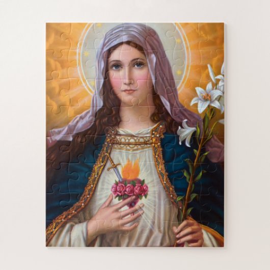 Heilige Mutter Maria Unbeflecktes Herz, St. Maria, Puzzle (Vertikal)