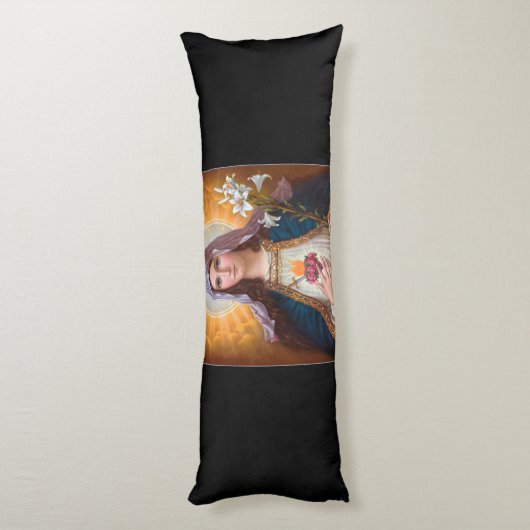 Heilige Mutter Maria Unbeflecktes Herz, St. Maria, Seitenschläferkissen (Rückseite (Vertikal))