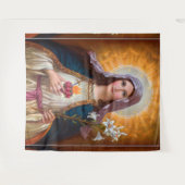 Heilige Mutter Maria Unbeflecktes Herz, St. Maria, Wandteppich (Vorderseite (Horizontal))