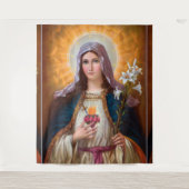 Heilige Mutter Maria Unbeflecktes Herz, St. Maria, Wandteppich (Vorderseite)