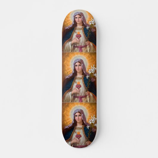 Heilige Mutter Mary Immakulieren Herz, katholische Skateboard (Vorne)