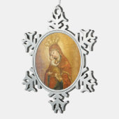 Heilige Mutter Pochayiv Ukraine der Schneeflocken Zinn-Ornament (Rechts)