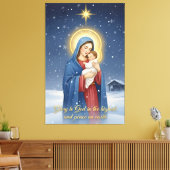 Heilige Mutter und Jesuskind auf Leinwand (Insitu (Wohnzimmer))