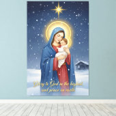 Heilige Mutter und Jesuskind auf Leinwand (Insitu (Holzboden))