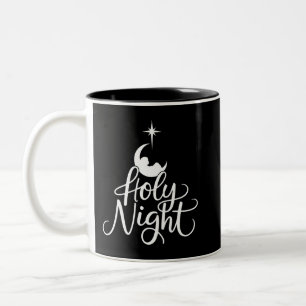 Heilige Nacht Familienweihnachten Krippe Weihnacht Zweifarbige Tasse