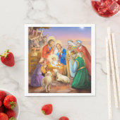 Heilige Nacht, heilige Familie Serviette (Beispiel)