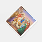 Heilige Nacht, heilige Familie Serviette (Ecke)