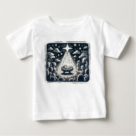 Heilige Nacht Nativität: Kontrastkunst Baby T-shirt