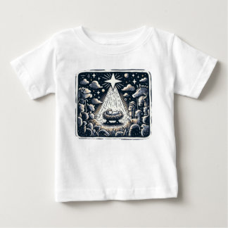 Heilige Nacht Nativität: Kontrastkunst Baby T-shirt