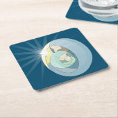 Heilige Nacht Rechteckiger Pappuntersetzer (angewinkelt)