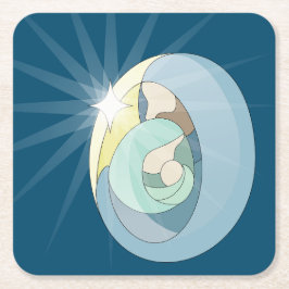 Heilige Nacht Rechteckiger Pappuntersetzer